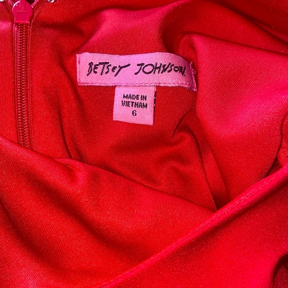 Betsey Johnson Scuba Crepe Ruffled Dress - Picture 4 of 6